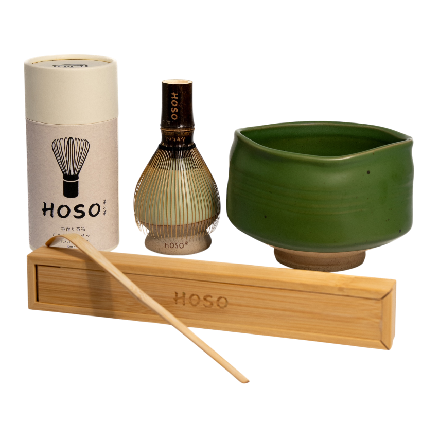 Kit Accessoires Matcha – Bol, Chasen Bambou, Cuillère & Support
